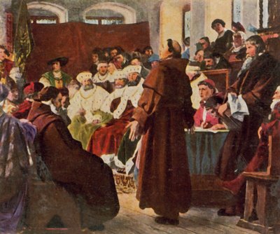 Luther vid riksdagen i Worms av Paul (after) Thumann