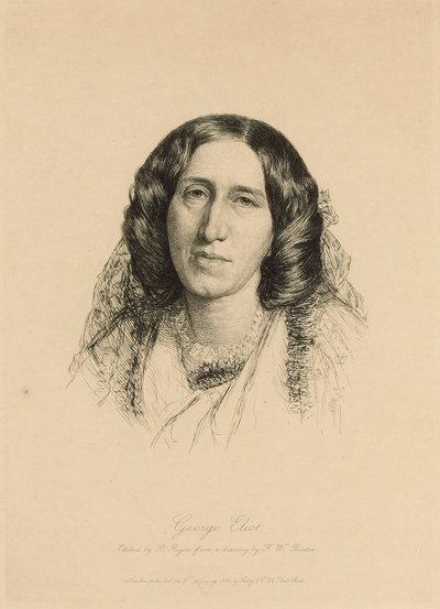 Porträtt av George Eliot 1819-1880, 1882. av Paul Adolphe Rajon