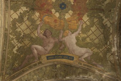 Dekorationer för peristylvalvet i Petit Palais, mellan 1909 och 1910 (arkitektonisk dekor) av Paul Albert Baudouin