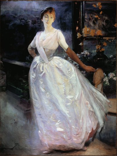 Porträtt av Madame Roger Jourdain - Olja på duk av Paul Albert Besnard