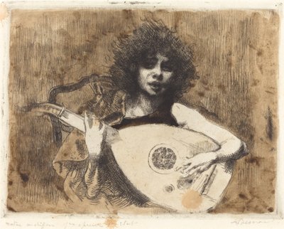 Lutspelaren, 1922. av Paul Albert Besnard