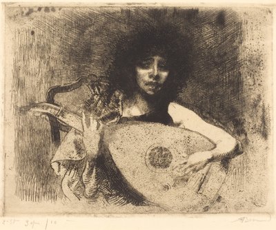 Lutspelaren, 1922. av Paul Albert Besnard