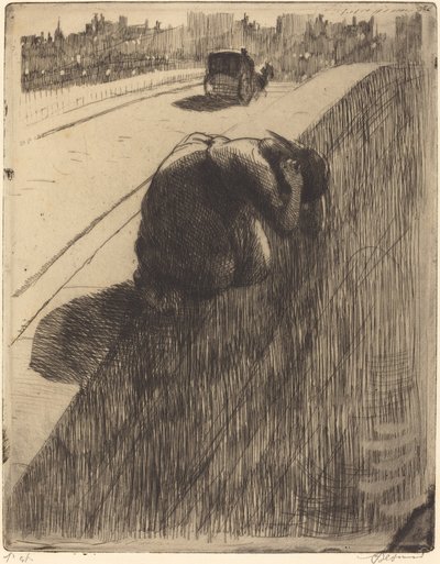 Självmordet Le Suicide, ca. 1886. av Paul Albert Besnard