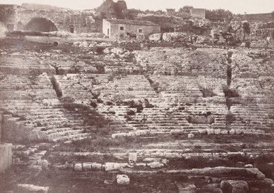 Theatre de Syracuse (Amfiteatern i Syracuse),1865 (foto) av Paul Berthier