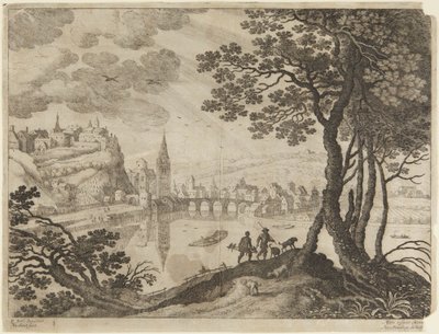 Stad och flod av Paul Bril