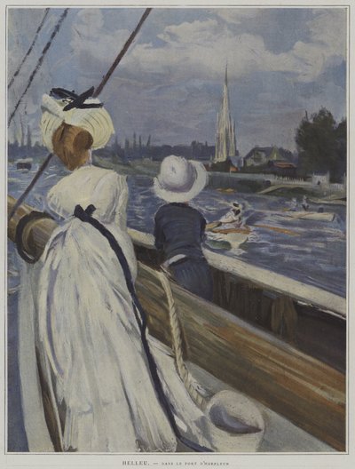 I hamnen i Harfleur av Paul Cesar Helleu