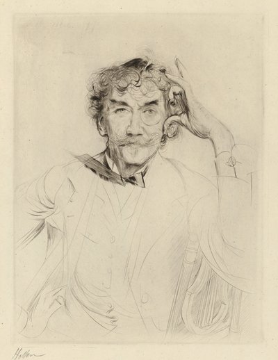 J. A. M. Whistler av Paul Cesar Helleu