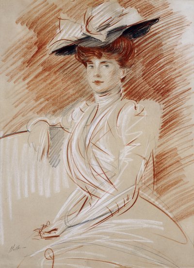 Madame Helleu i hatten, av Paul Cesar Helleu