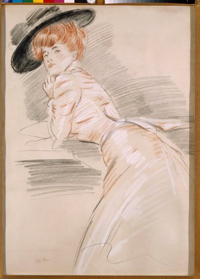 Madame Helleu i hatt av Paul Cesar Helleu