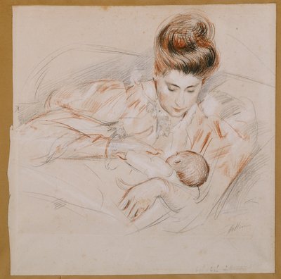Mamma och barn av Paul Cesar Helleu