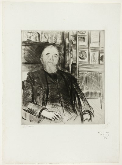 Porträtt av Alexis Rouart av Paul Cesar Helleu