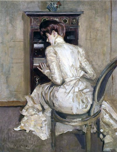 Konstnärens hustru vid sin sekreterare, ca 1900 av Paul Cesar Helleu