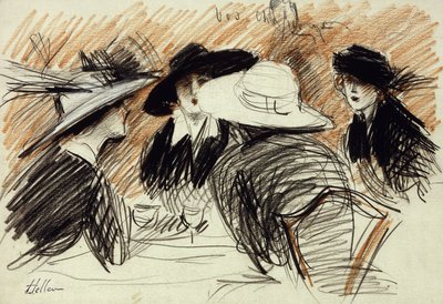 Vos Chapeux: Ladies at the Ritz, New York, 1913 av Paul Cesar Helleu