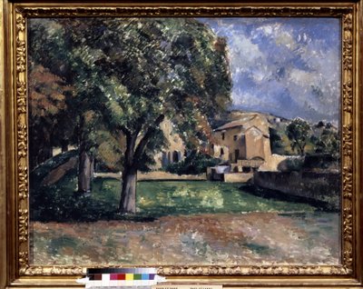 Träd i en park. Jas de Bouffan. Målning av Paul Cezanne (1839-1906) av Paul Cézanne