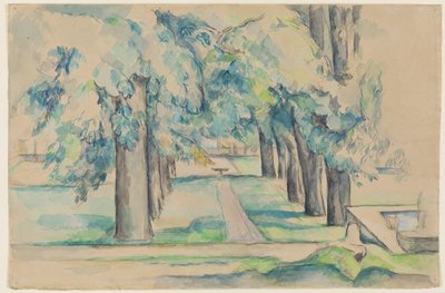 Avenue of Chestnut Trees at the Jas de Bouffan, ca 1878-90 (akvarell) av Paul Cézanne