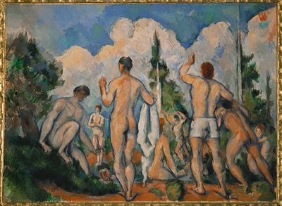 Bathers (olja på duk) av Paul Cezanne