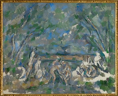 Bathers (olja på duk) av Paul Cezanne