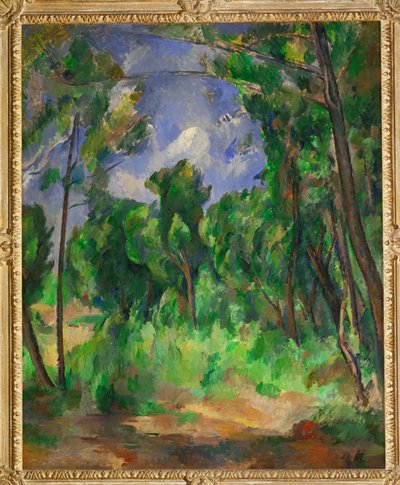 Clairiere - Gläntan (målning på duk) av Paul Cezanne
