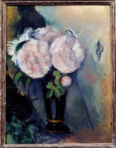Blommor i en blå vas Målning av Paul Cezanne (1839-1906) 1800-talets sön. 0,3x0,23 m Paris, Musée de l