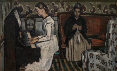 Flicka vid pianot (Overtyren till "Tannhäuser") av Paul Cézanne