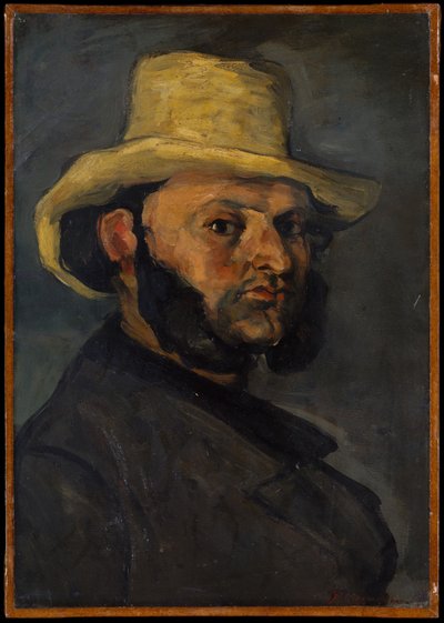 Gustave Boyer (f. 1840) i stråhatt av Paul Cézanne