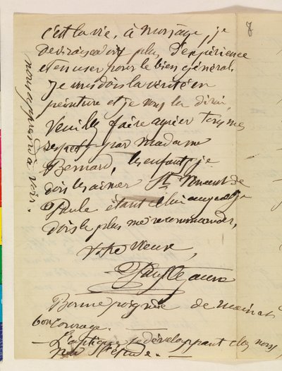 Handskrivet brev (penna och bläck på papper) av Paul Cézanne