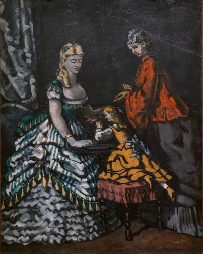 Interiör med två kvinnor och ett barn av Paul Cézanne