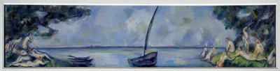Båten och badplatserna Målning av Paul Cezanne (1839-1906) 1890 Sön. 0,3x1,25 m Paris, Orangeriemuseet av Paul Cézanne