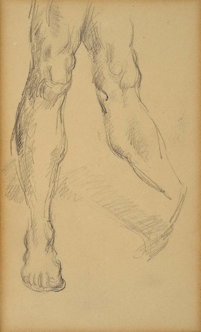 Benstudie. Teckning av Paul Cezanne (1839-1906). Bly på papper. Mått: 19,4x11,8cm. Musee Granet, Aix En Provence. av Paul Cézanne