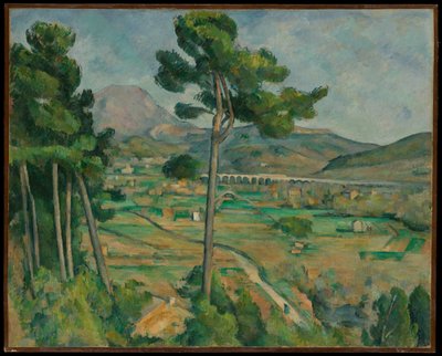 Mont Sainte-Victoire och viadukten i Arcflodens dal av Paul Cézanne