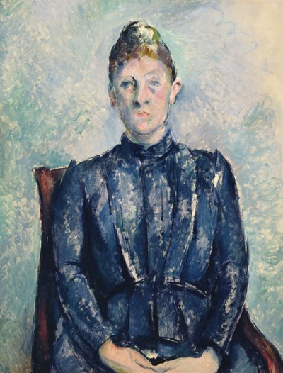 Porträtt av Madame Cezanne, ca 1890 (olja på duk) av Paul Cézanne