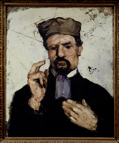 Porträtt av farbror Dominique i advokatmålning av Paul Cezanne (1839-1906) 1866 sön. 0,65x0,54 m Paris, musee d