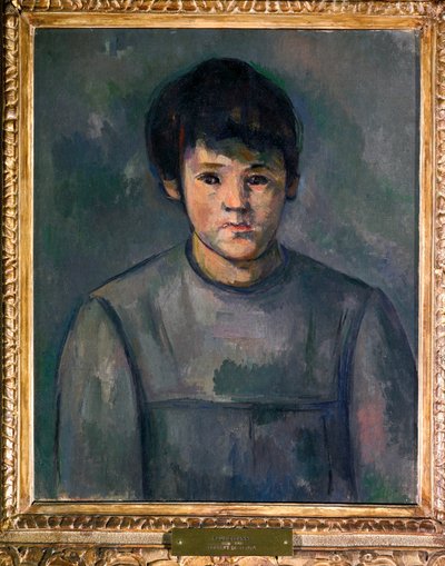 Porträtt av en flicka (olja på duk) av Paul Cezanne