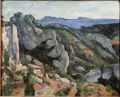 Rocks at the Estaque (olja på duk av Paul Cézanne