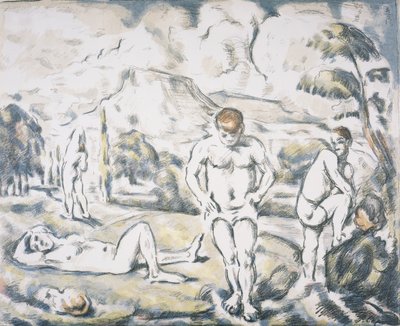 Badande kvinnor av Paul Cézanne