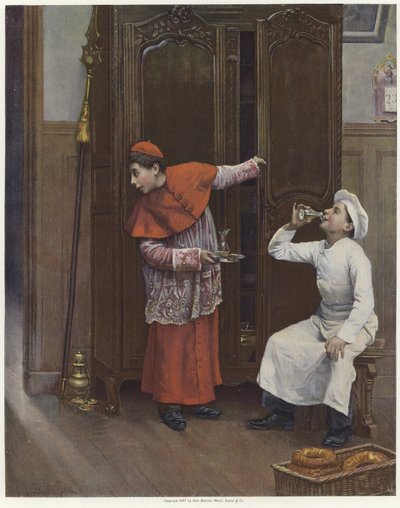 Två unga pojkar som bär kostymer färg litho av Paul Charles Chocarne-Moreau