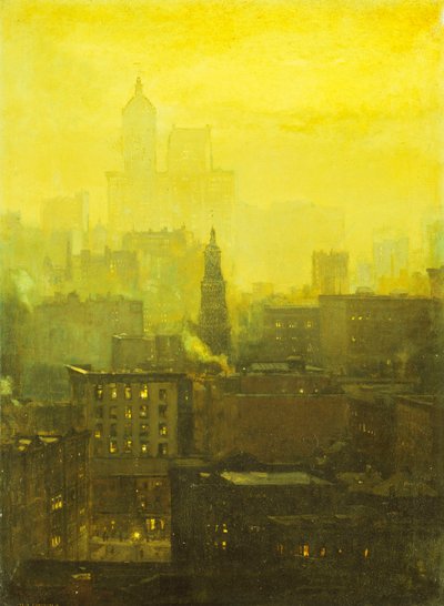 Urban Nocturne, av Paul Cornoyer