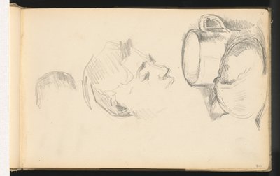 Ett huvud, en kopp och en fralla av Paul Cézanne