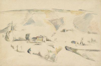 En utsikt över en dal, sent 1800-tal av Paul Cézanne