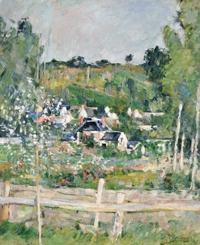 Utsikt över Auvers-sur-Oise, staketet, c.1873 av Paul Cézanne