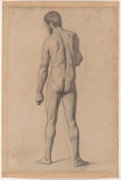 Akademisk nakenbild, sedd bakifrån av Paul Cézanne