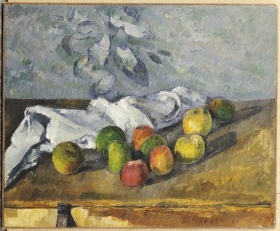 Äpplen och en servett av Paul Cézanne