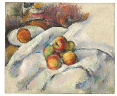 Äpplen på ett tyg, c.1885 av Paul Cézanne