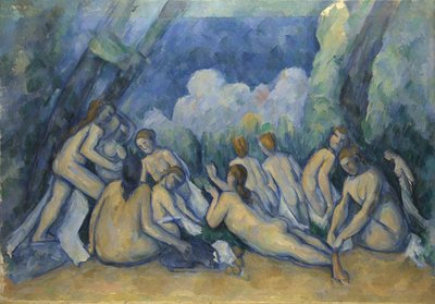 Badande De stora badarna, 1894-1905 av Paul Cézanne