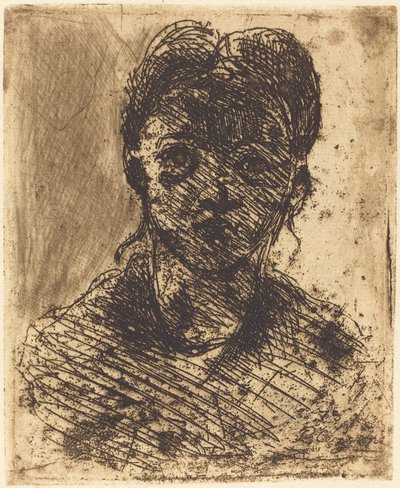Byst av en flicka av Paul Cézanne