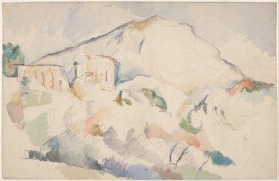 Château Noir och Mont Sainte-Victoire, c. 1890-1895 av Paul Cézanne