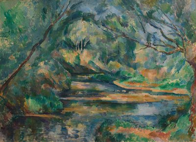 Rinnande vatten i undervegetation av Paul Cézanne