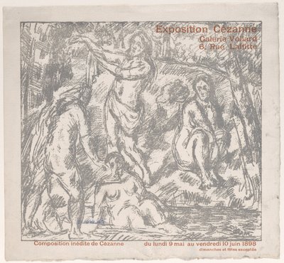 Utställningskatalogomslag för en Cézanne-utställning på Galerie Vollard 9 maj-10 juni 1898..., 1898. av Paul Cézanne