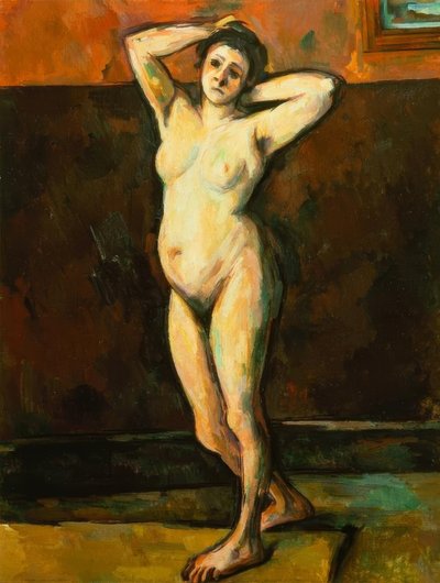 Naken kvinna stående av Paul Cézanne
