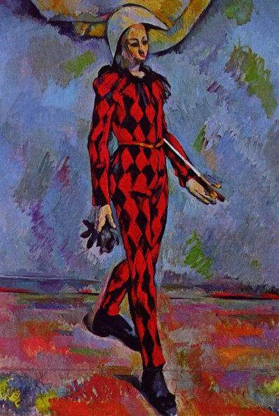 Franska: Arlequin Harlequin av Paul Cézanne